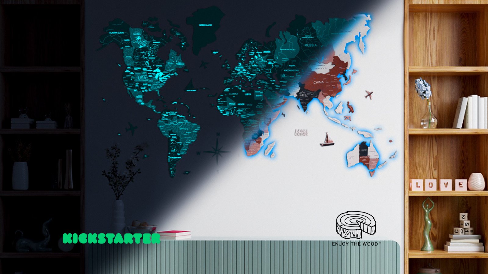 Enjoy The Wood Kickstarter Enjoy The Wood On Twitter: "The Map Can Now Glow In The Dark!π Our New First 3D Luminous Colored Wooden World Map β Only 7 Days Left To Go On # Kickstarter. Don't Enjoy The Wood Kickstarter Enjoy The Wood On Twitter: "The Map Can Now Glow In The Dark!π Our New First 3D Luminous Colored Wooden World Map β Only 7 Days Left To Go On # Kickstarter. Don't