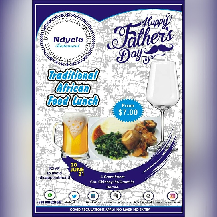 ndyelozw's tweet photo. Why not take him out for a delicious Traditional African Meal at Ndyelo. On our menu we have West African and Zimbabwean Cuisine.
#ndyelo #africa #food #foodie #fathersday #zimbabwe #traditional #egusi #okra #maguru #mazondo #jollof https://t.co/gCfvUjINKw