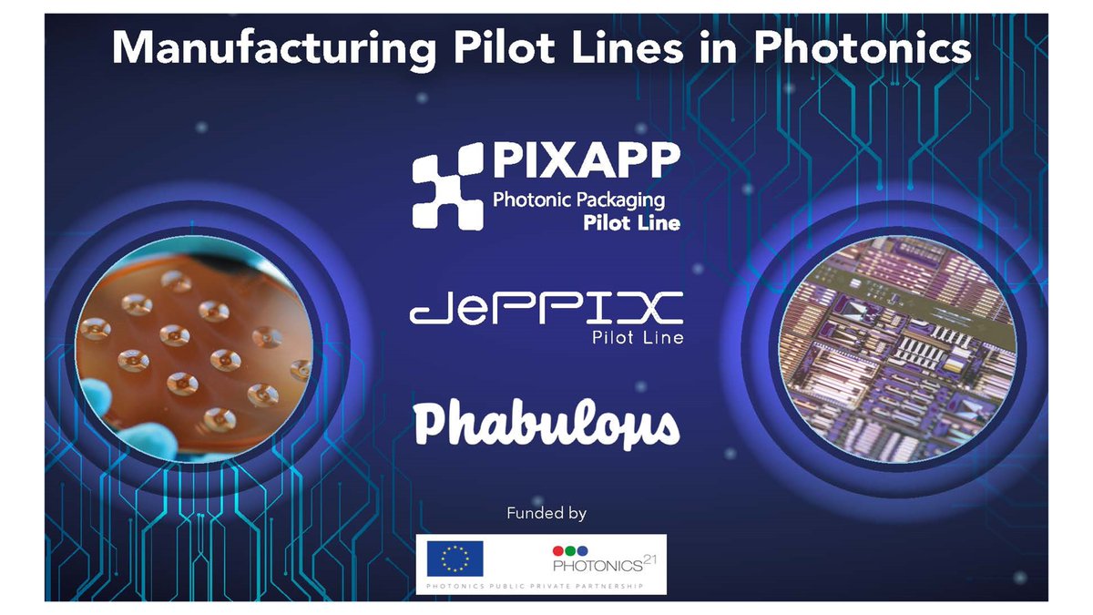 Join the Manufacturing Pilot Lines booth at OFC from 7 to 11 June. ofcconference.org/en-us/home/vir…
Visit us to know more about the high-speed gold box offered by the PIXAPP Pilot Packaging Platform, and other customized #packaging solutions, go to the market faster!

#photonics #OFC2021