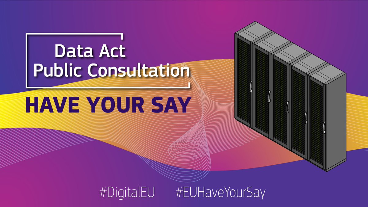 DigitalEU's tweet image. How should a fair European data economy look like? 🌐🇪🇺 What should the conditions be for #data sharing for citizens and businesses? 🔄

Let us know 👉 bit.ly/3ihcqDy

#EUHaveYourSay