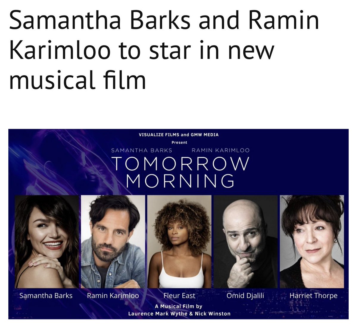 ChoudhuryEmily's tweet photo. Excited to finally be back on set today and tomorrow, have a small role in this new musical movie 🎉🎉🎉🎉 https://t.co/MTJZuw1PzS