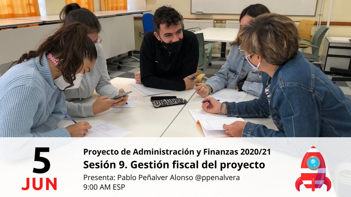 ppenalvera's tweet photo. 📆 Mañana, a las 9 horas, en mi canal de YouTube, estamos en directo abordando la sesión 9 de nuestro proyecto personal:
📝 Con 2 asuntos de interés: gestión fiscal del proyecto tras análisis y encaje problema-solución.
🚀 Súmate y participa!
🧪 #ProyectoAyF >> #FP en #streaming https://t.co/ZXCZqFGm24