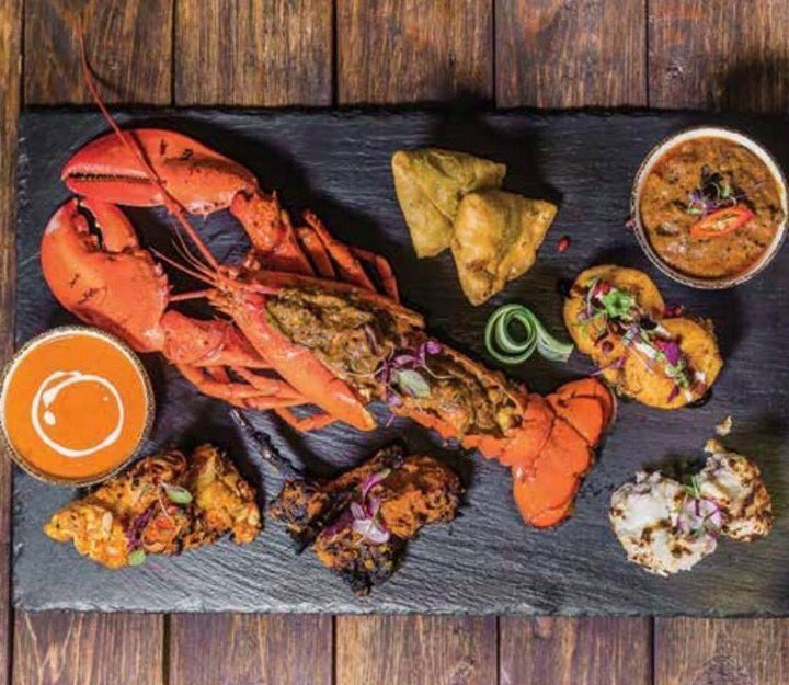 The Emperor's platter for the Emperor in your life! 
 
Looking for somewhere to treat Dad this Father's Day? 
 
A selection of whole lobster in it¹s shell with Kerala chilli garlic prawns, chicken malai kebab, aloo tikki, lamb chops, vegetable samosa and makhni sauce.