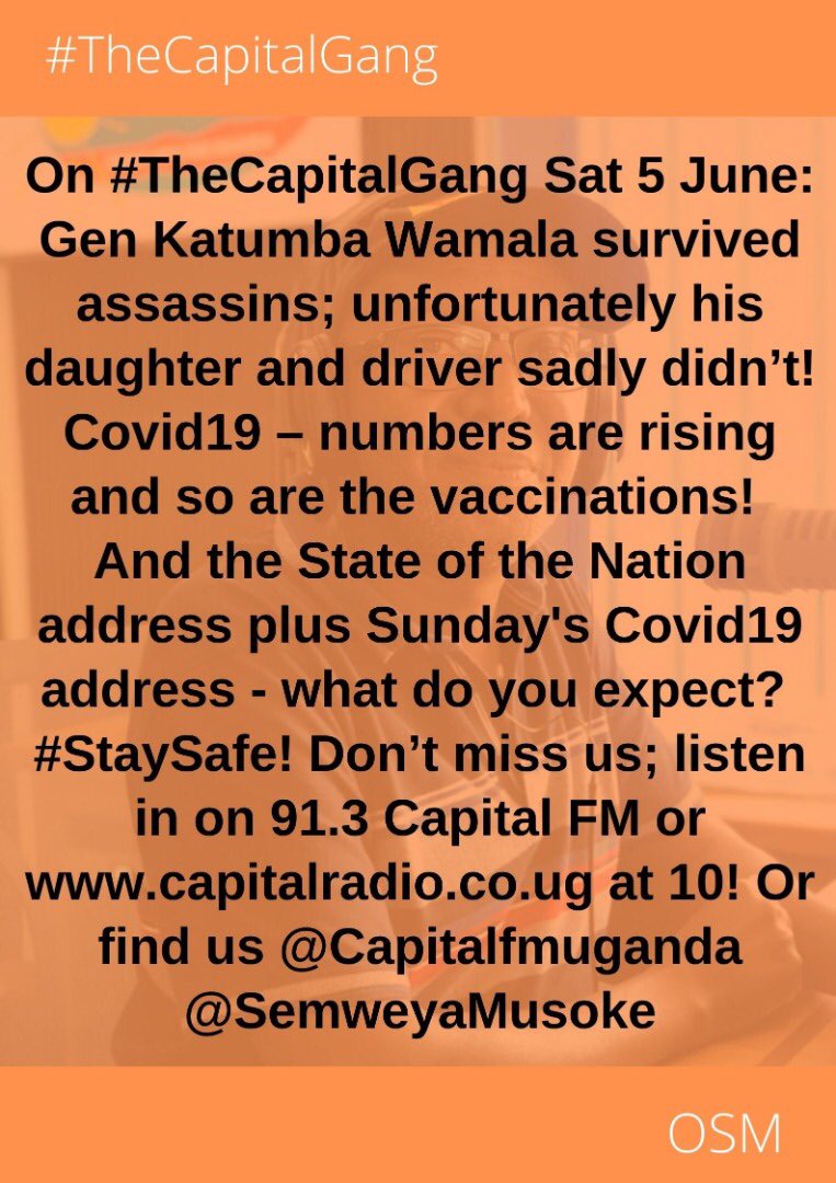 SemweyaMusoke's tweet photo. On #TheCapitalGang: @OfwonoOpondo @SsemujjuNganda @abdukatuntu @Kasanne @k_ajuna https://t.co/VTn1IACwq1