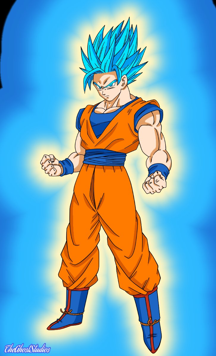 X 上的TheGhost：「Goku ssj 2 Blue estilo Shintani  / X