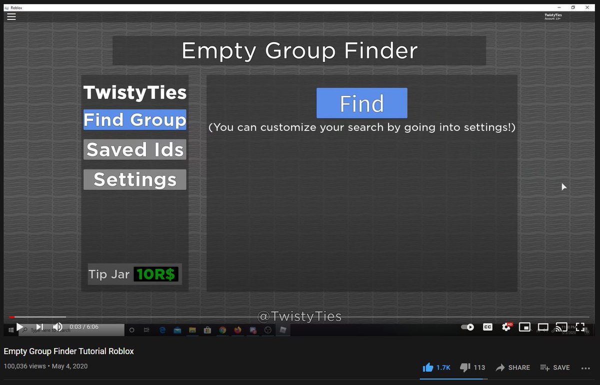 Twistyties Twistyties Twitter - roblox empty group finder