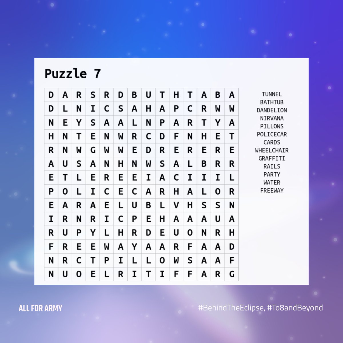 allforarmy's tweet photo. Word Search Puzzle 7 https://t.co/vGEodblU0Z