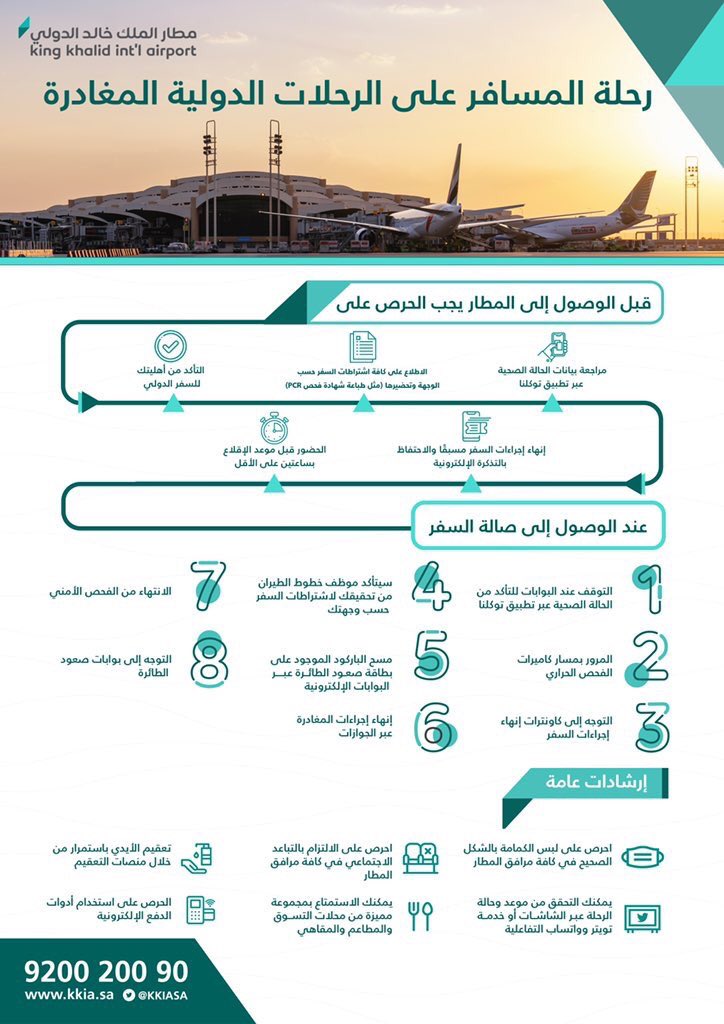 Ukrainear's tweet photo. عندك رحلة دولية؟ ✈️

تبغى تعرف إجراءات المسافر على الرحلات الدولية؟ 📝 

@KKIASA مطار الملك خالد الدولي لخصها لكم هنا 👇🏻 https://t.co/3qITmn2azp