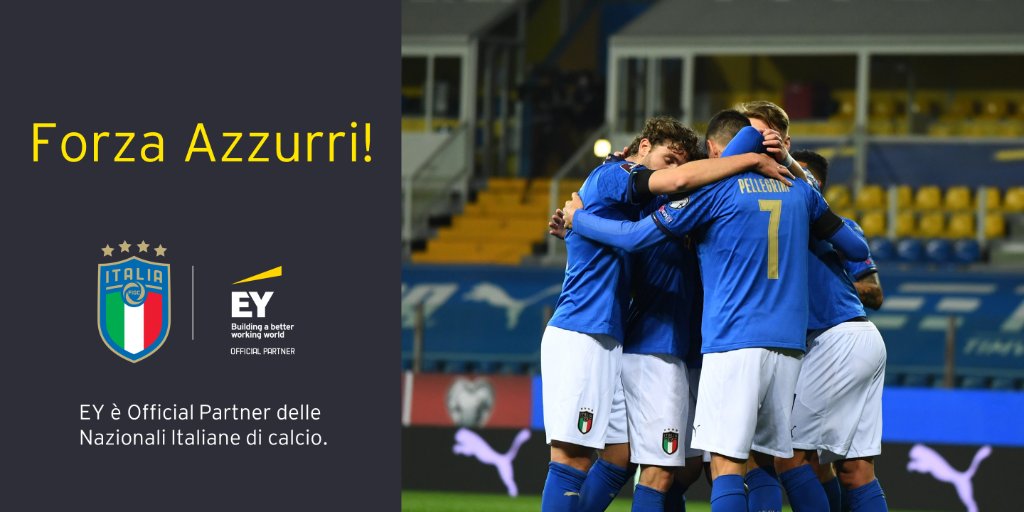 EY_Italy's tweet photo. Questa sera l’ultima amichevole di preparazione, forza #Azzurri da #EY, Official Partner delle Nazionali Italiane di calcio, a supporto della trasformazione digitale di @FIGC. https://t.co/TqOWCUxVi6