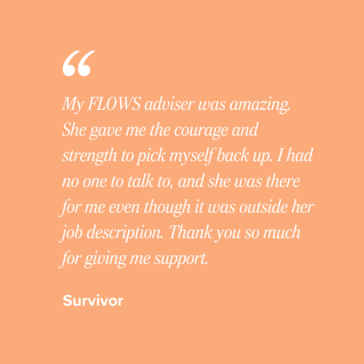 FLOWS_Project's tweet photo. Supporting women survivors from #DangerToSafety is what we're all about. Receiving positive feedback like this is exactly why we do it ๐ค๐
Support is available: https://t.co/0o9E0cR031
#FLOWS #DomesticAbuse #DomesticAbuseSupport https://t.co/JAJiam26Vr