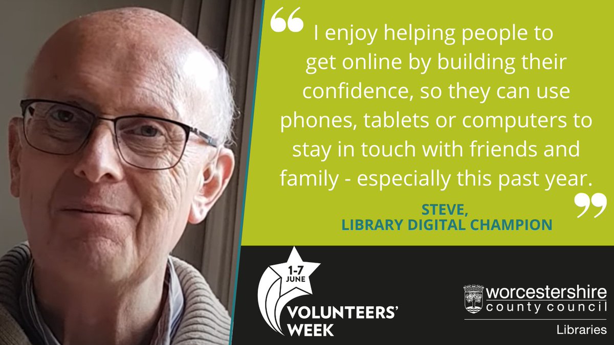 WorcsLibraries's tweet photo. Library Digital Champion volunteers help people improve their IT skills &amp; confidence to get online. 
We're seeking more volunteers to help combat digital exclusion in Worcestershire &amp; support our Here2Help Digital projects.
Could you help? Apply online: https://t.co/gsaF65e1oJ https://t.co/Q7MGX3u4eu