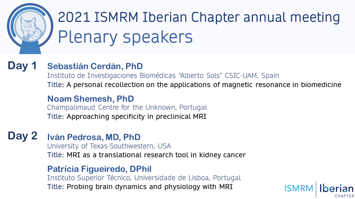 ISMRMIberian's tweet photo. ☀️ᕼOᒪᗩ/Oᒪá ᗩᗰIG@S 😺

Our 1st #ISMRM_Iberian Chapter annual meeting will be held online💻over 2 days (ᒍᑌᑎE 16-17) and includes 🌟pre-clinical and clinical🌟 plenary, oral and poster sessions 🐁🩺🧠🫀  🧲

ᖇEGISTEᖇ here:
🌐https://t.co/O3zAr6l2cP

#ISMRM21 @ISMRM https://t.co/a2hw4fdL3V