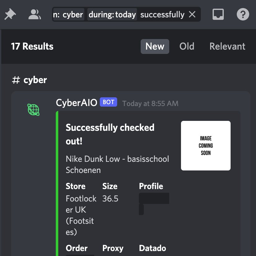 nice mix of gs and mens

@Cybersole @cyberaiosuccess
 
@mintproxy @IvoryProxies
 
@SOLEITARY @Essentials_EU @Soleus