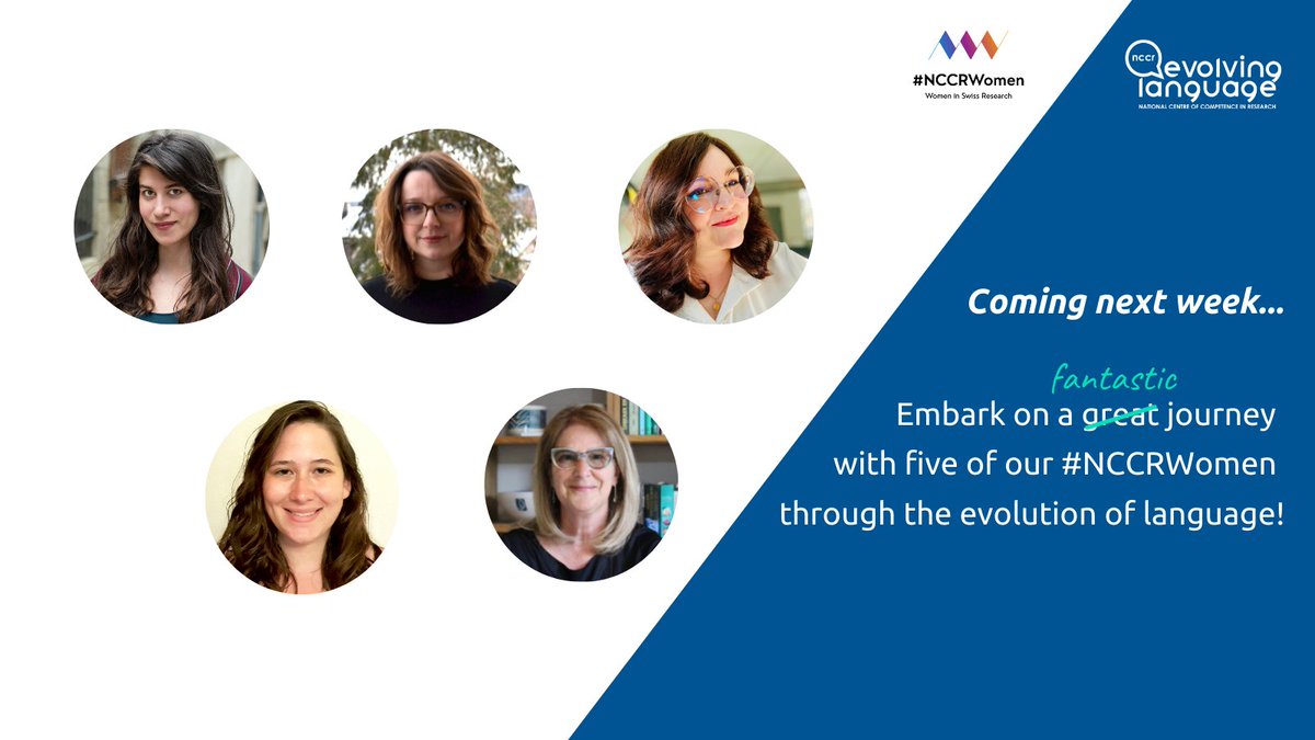 NCCR Evolving Language (@nccr_language) on Twitter photo Our NCCR would not be possible without our female researchers (50% of our community)! We're therefore very happy to present you 5 of our #NCCRWomen. Next week, they will tell you all about their research and how science gained their heart in a short video!
<a href="/unige_en/">UNIGE_en</a> <a href="/UZH_en/">University of Zurich</a> <a href="/unil/">Université de Lausanne</a> Our NCCR would not be possible without our female researchers (50% of our community)! We're therefore very happy to present you 5 of our #NCCRWomen. Next week, they will tell you all about their research and how science gained their heart in a short video!
<a href="/unige_en/">UNIGE_en</a> <a href="/UZH_en/">University of Zurich</a> <a href="/unil/">Université de Lausanne</a>