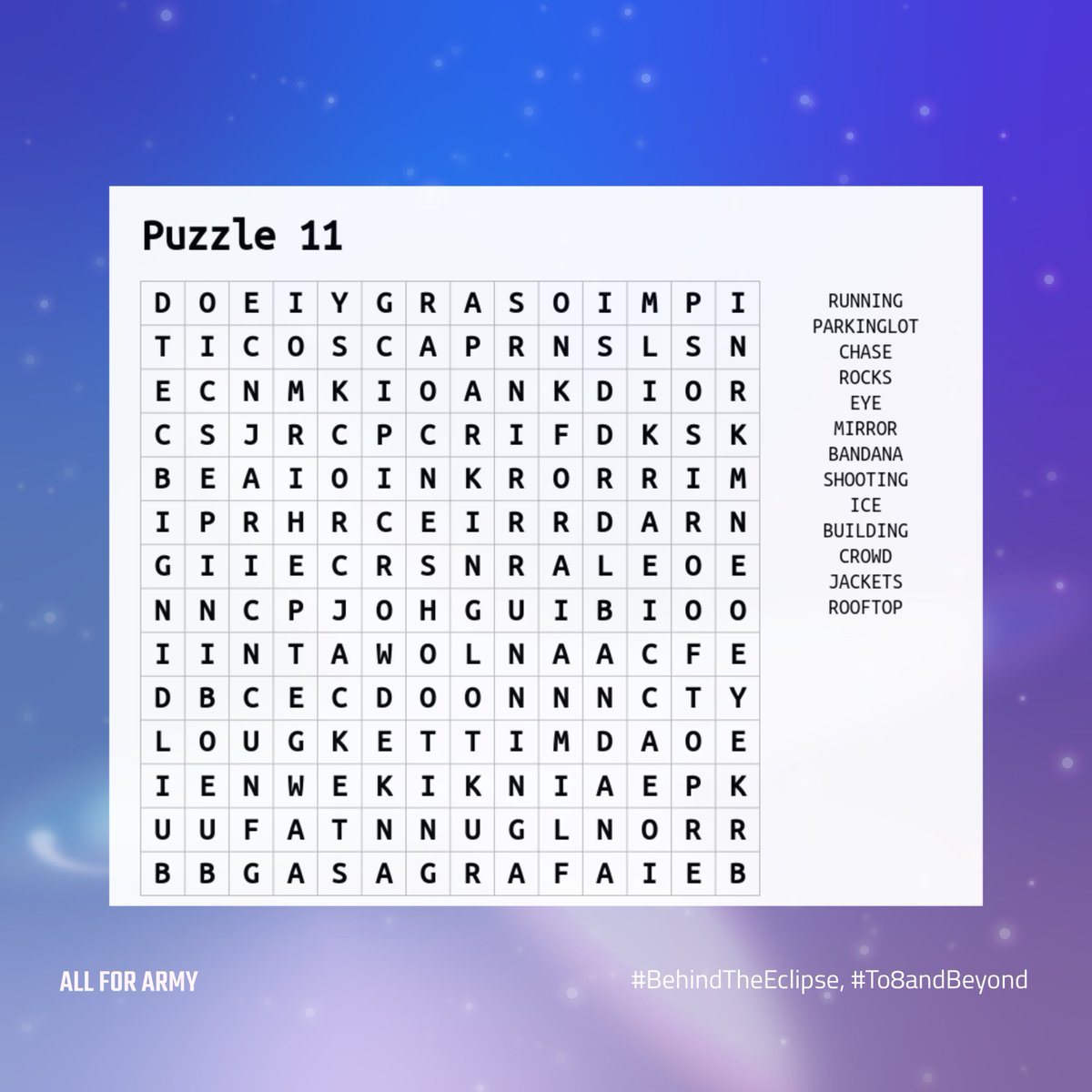 allforarmy's tweet photo. Word Search Puzzle 11 https://t.co/jI7qj85PH1
