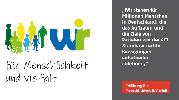 👉Zusammen mit > 670 Organisationen beziehen wir Stellung im #Superwahljahr: Wir wenden uns gegen Ausgrenzung &amp; Diskriminierung. Rechtspopulismus, Rassismus &amp; Nationalismus dürfen wir nicht hinnehmen!👩‍🦽🧑‍🦯👩‍👩‍👧‍👧
wir-fmv.org
#wfmv2021  #BTW21  #ltwlsa21 #noAfD