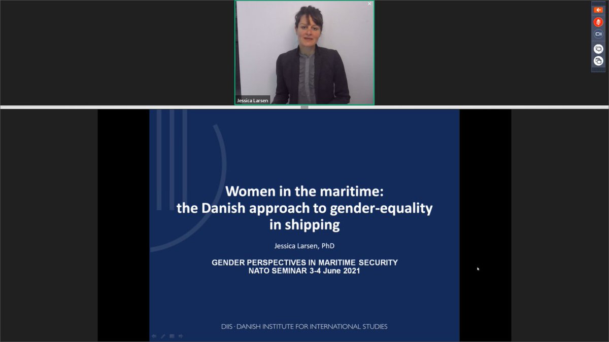 msjlarsen's tweet photo. Happy to join the NATO Maritime Interdiction Operational Training Centre seminar on gender in maritime security, presenting the case gender-equality in Danish shipping. Great speakers, important discussions. Thanks to the organisers! #NATO #maritimesecurity #womeninshipping https://t.co/CNxFWoIPkv