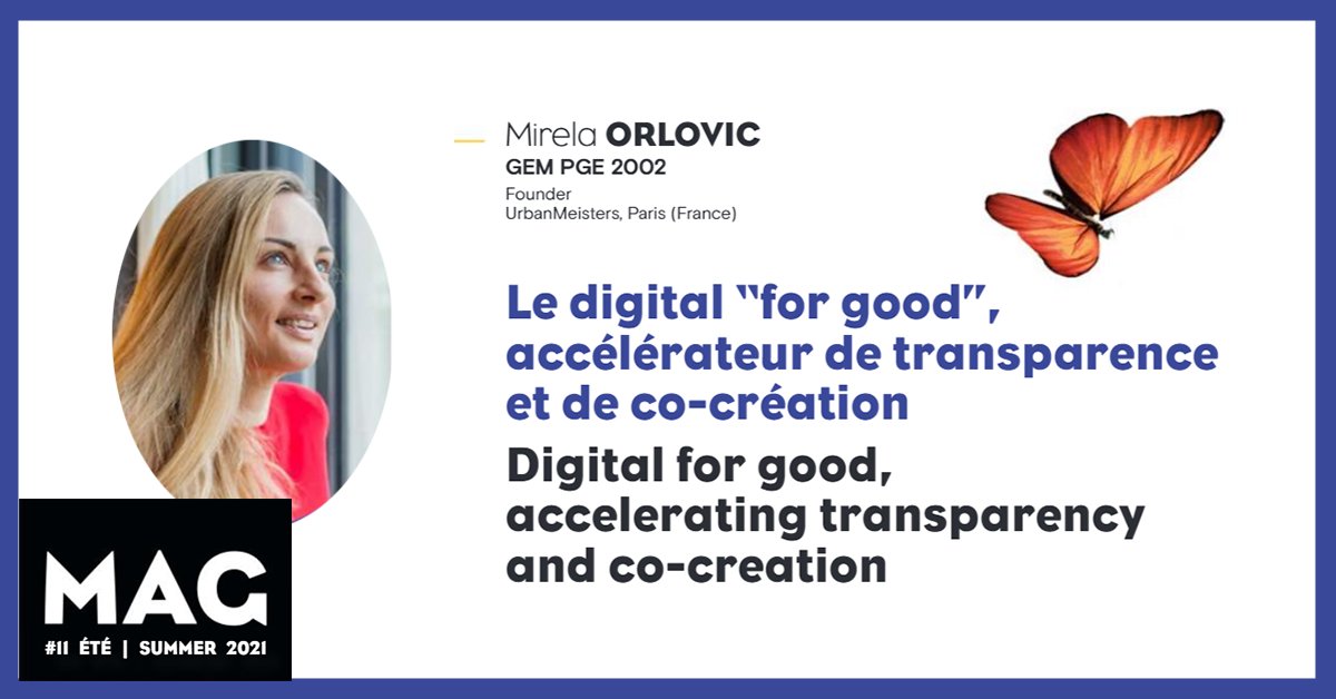 [#GEMAlumni]
🗣️ "J'ai pris le parti de m'appuyer sur le #digital pour éduquer les consommateurs", <a href="/MirelaOrlovic/">Mirela Orlovic</a>, #GEMAlumni PGE 2002 &amp; fondatrice de <a href="/UrbanMeisters/">UrbanMeisters</a>… ou comment utiliser le digital "for good"
➡️ A lire dans le nouveau <a href="/GEMAlumni/">GEM Alumni</a> Mag 👇
fr.calameo.com/read/004349756…