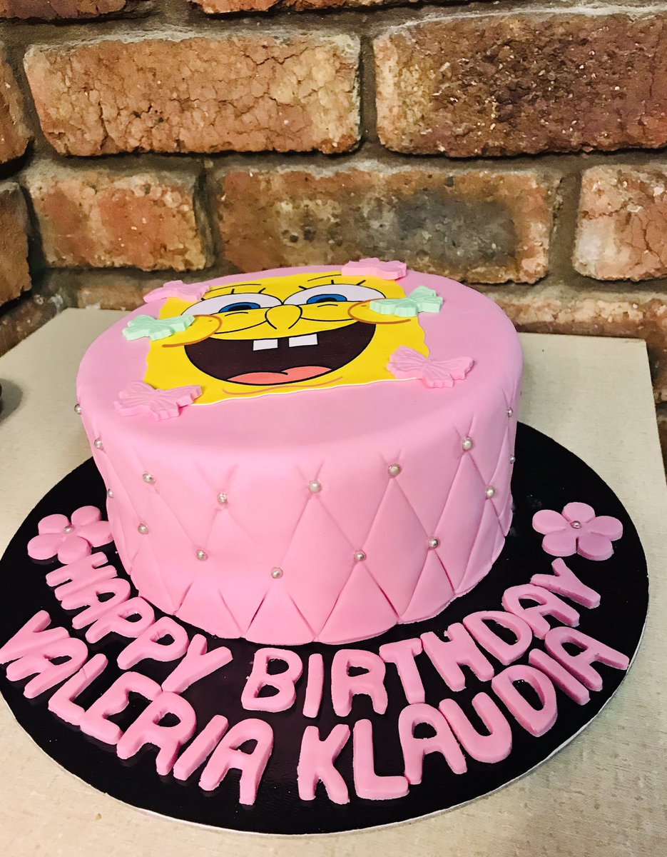 Girly Spongebob Birthday Cake