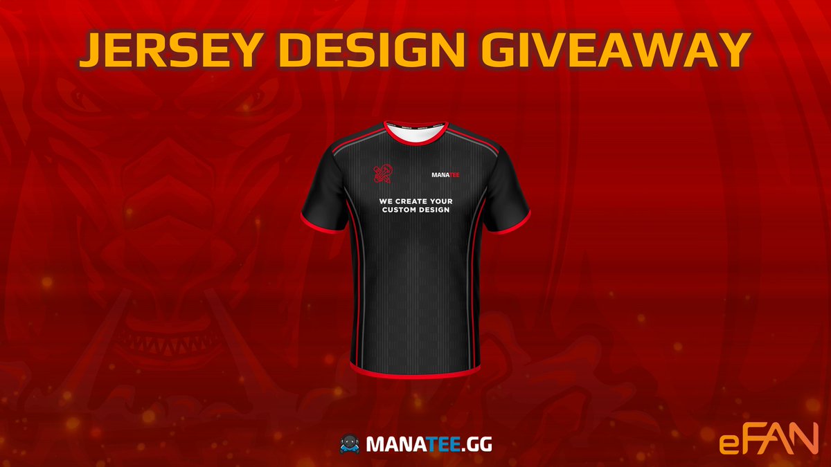 Is your team looking to have its first merchandise, or are you just looking to have your current jersey renewed? This might be your chance! 👀

<a href="/ManateeGG/">Manatee</a> is giving away a free Jersey Design Service with Season 4 of DRGN League! 🙌

Check the comments how to enter, good luck! 🤞