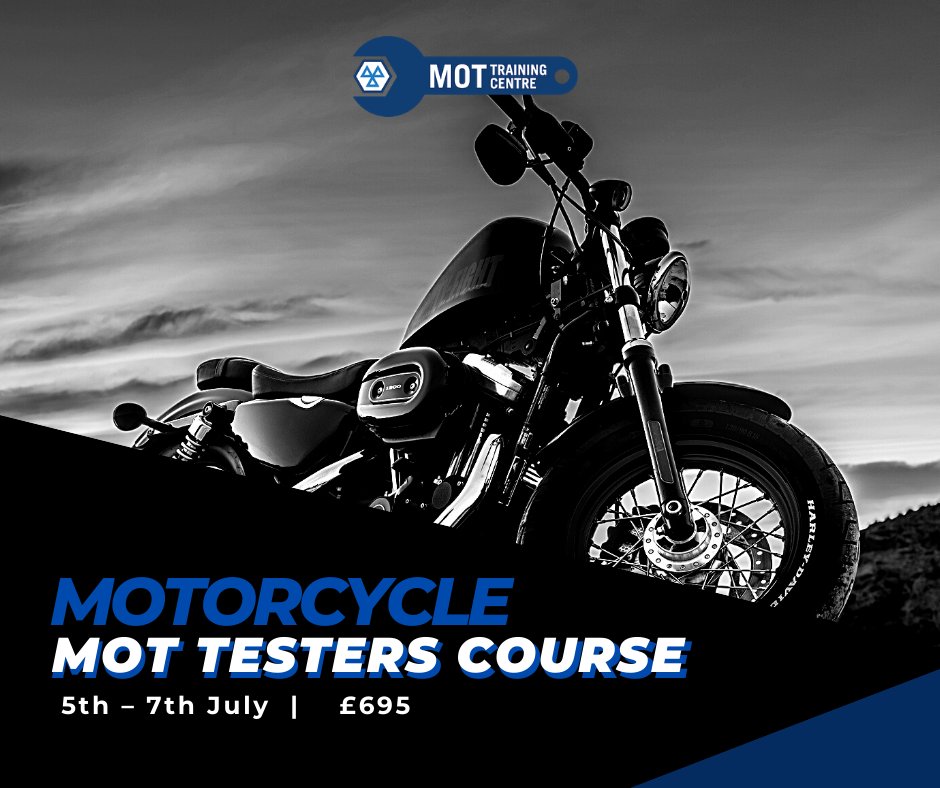 MOT Training Centre (@mottrainingcent) on Twitter photo ๐
DON'T MISS OUT! Our next available Motorcycle MOT Testers course will take place on the 5th โ 7th July
Enquire now to secure your place!
๐ 01780 484332
๐ง bookings@mottrainingcentre.co.uk
๐ mottrainingcentre.co.uk
#motorcycle #mot #mottraining #testers #automotive ๐
DON'T MISS OUT! Our next available Motorcycle MOT Testers course will take place on the 5th โ 7th July
Enquire now to secure your place!
๐ 01780 484332
๐ง bookings@mottrainingcentre.co.uk
๐ mottrainingcentre.co.uk
#motorcycle #mot #mottraining #testers #automotive
