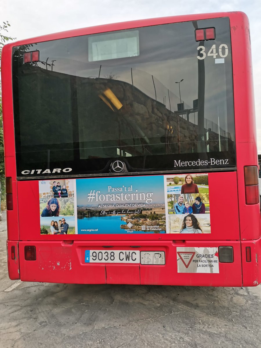 CCSegria's tweet image. 📣 La campanya ‘Passa’t al #forastering. Al Segrià, qualitat de vida’ viatja en els busos urbans de les quatre capitals catalanes 🚌
📍 La promoció es fa en quatre autobusos de #Lleida, #Tarragona i #Girona, i en 35 de #Barcelona
👉 Més info: bit.ly/3gcmfzO
#Segrià