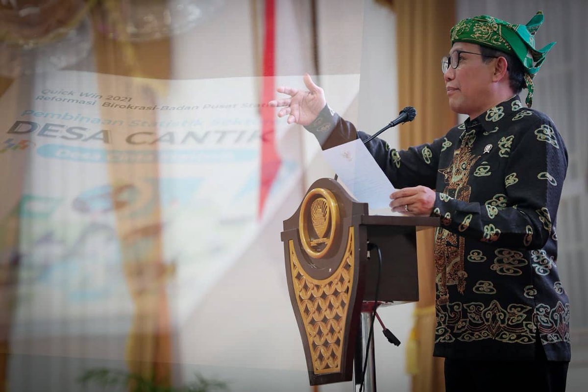 Penandatanganan Nota Kesepahaman antara Kemendes PDTT dengan Badan Pusat Statistik dan Pemerintah Kabupaten Sumedang tentang Penguatan Tata Kelola Pemerintah Desa Berbasis Digital dan Peningkatan Kapasitas Desa dalam Mendukung Program Desa Cinta Statistik (Desa Cantik).