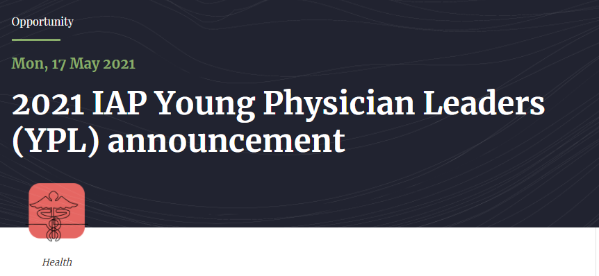 BayerFoundation's tweet photo. 1/2 Are YOU a Young #Physician 🩺 Leader #YPL?
The @IAPartnership is seeking outstanding #YPLs from around the globe for a #leadership development program and to participate in the @WorldHealthSmt.
https://t.co/peoGUwr16s https://t.co/YD1j1J5uG0