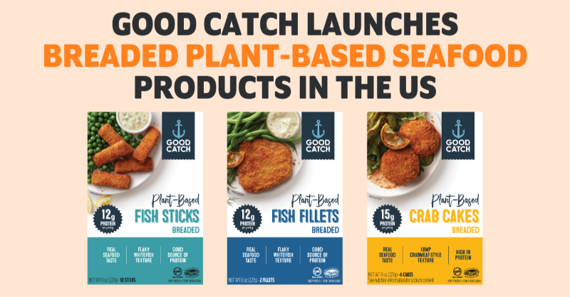 veganuary's tweet image. US friends! 🇺🇸 #Plantbased seafood brand @goodcatchfoods has launched a breaded #fishfree range! 🙌⁠ Incl. Fish Sticks, Fish Fillets⁠ + Crab Cakes⁠ which are now in select stores and online at shop.goodcatchfoods.com And UK! You can buy Good Catch 'Tuna' in Tesco 🇬🇧⁠