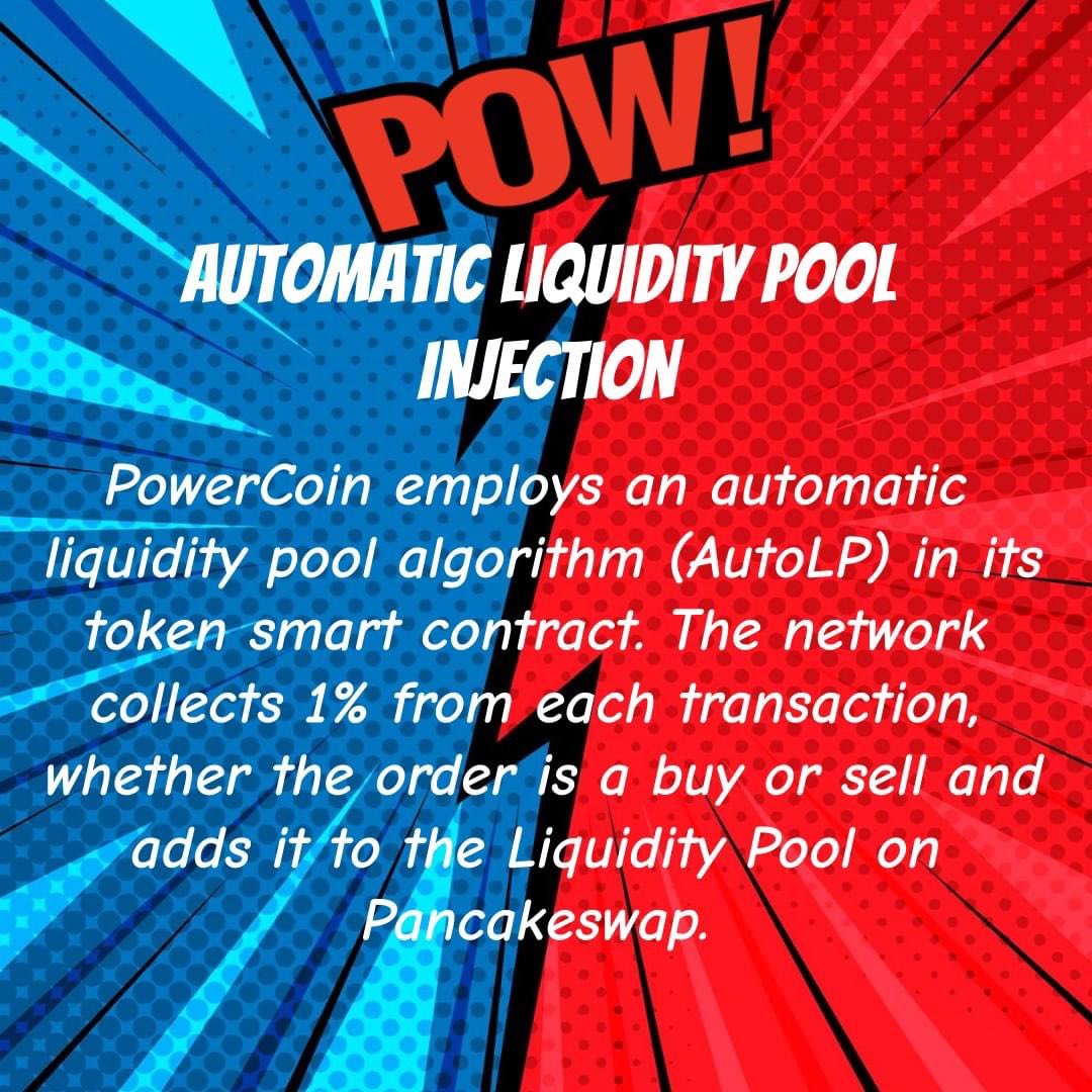 PowerCoin_BSC's tweet photo. The intended goal is to minimize price movements when large wallets decide to sell their tokens in the future, which when compared to coins without an AutoLP system, leads to a reduction in significant price fluctuations. 
#BinanceSmartChain #cryptocurrencies https://t.co/RRwouai5u3