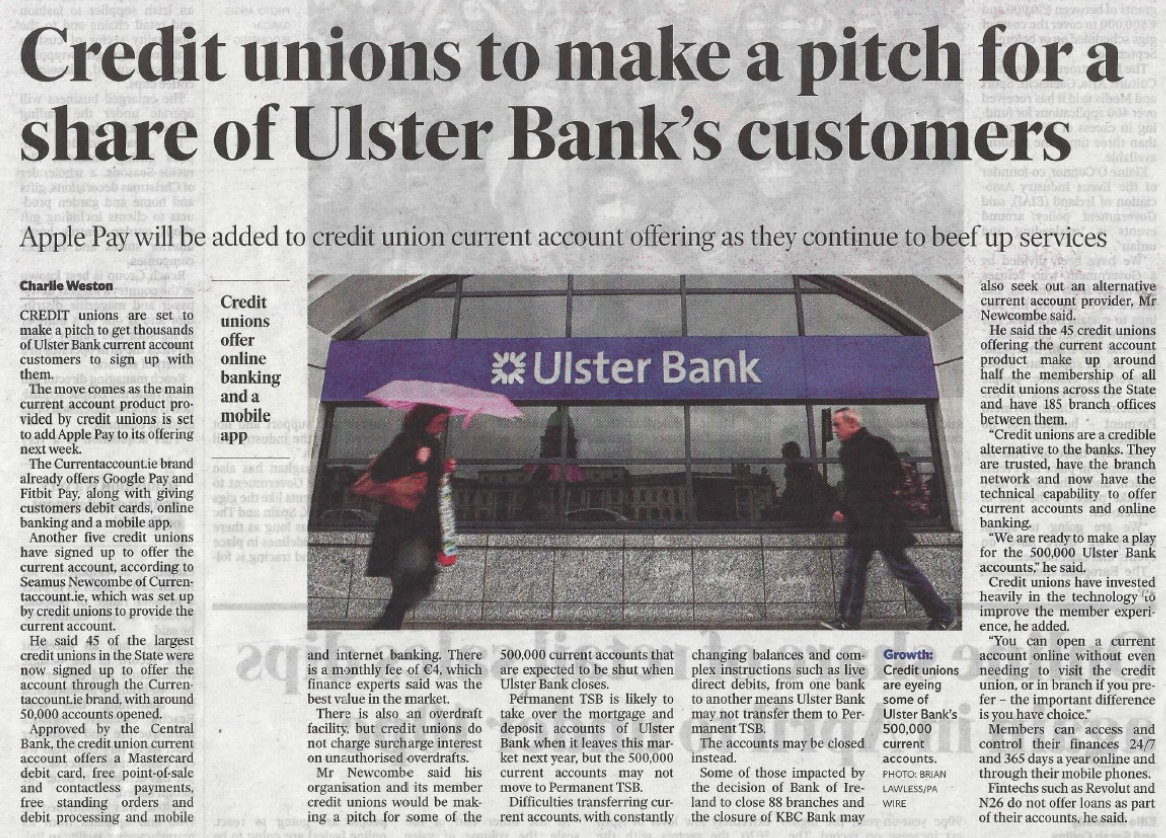 Progressivecu1's tweet photo. An article from the Irish Independent. Apple pay is now here for Credit Union Current Account holders https://t.co/XGNyPtJ4IP #ApplePay #thatsprogressive https://t.co/AU13mFAsyc