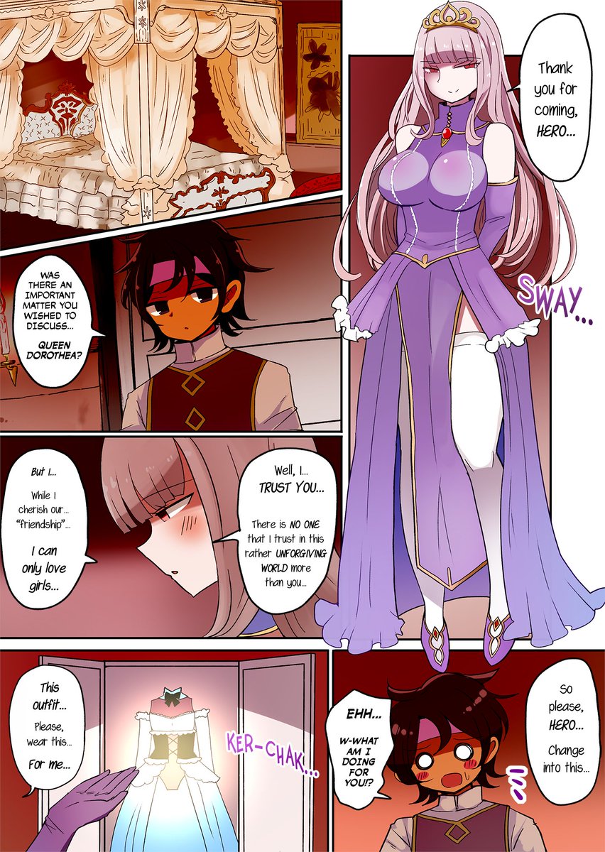 Cori_Vas's tweet photo. @vae_c 「A Queen Feminizes a Hero and Brainwashes Them Into a Yuri Relationship」
English Translation / 英訳

Thanks for accepting my Skeb request, vae!

Tags：【#TSF、#TS百合、#女体化、#性転換過程、#洗脳、#現実改変、#存在改変、#過去改変、#精神女性化、#記憶操作、#口調変化、#人格改変】 https://t.co/yvWRrskVUy