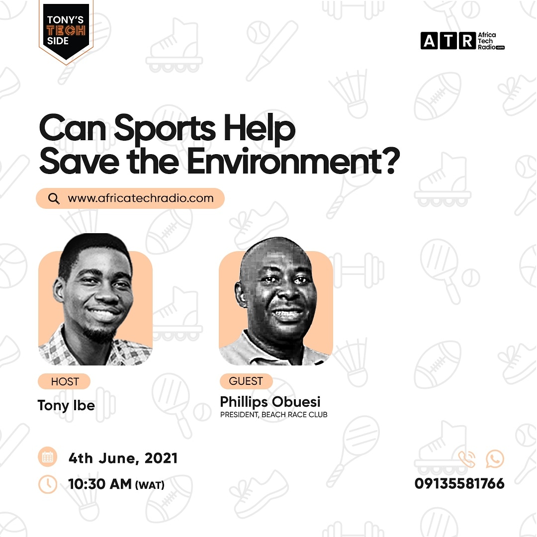 africatechradio's tweet photo. In Lagos Nigeria, @SWEEPFoundation is using an interesting and smart method to raise awareness about plastic pollution through sports, a beach race against plastic at the Elegushi Beach.
President, @sweep.foundation @OBUESI shares some insight about this event on #TonysTechSide https://t.co/qLi8H4k1ut