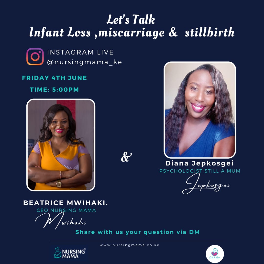 Join us this evening at 5pm via Instagram live hosted by Nursing Mama , Instagram handle <a href="/nursing/">Nursing</a> mama ke; as we discuss Perinatal loss and ways of coping.