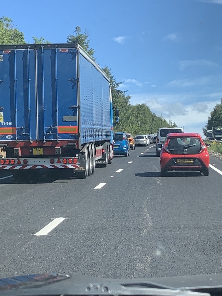 MediaCAT66's tweet photo. This is what makes a holiday in the UK very unappealing #Staycation #traffic #ukroads #getmeonaplane @transportgovuk https://t.co/eU94LQNduF