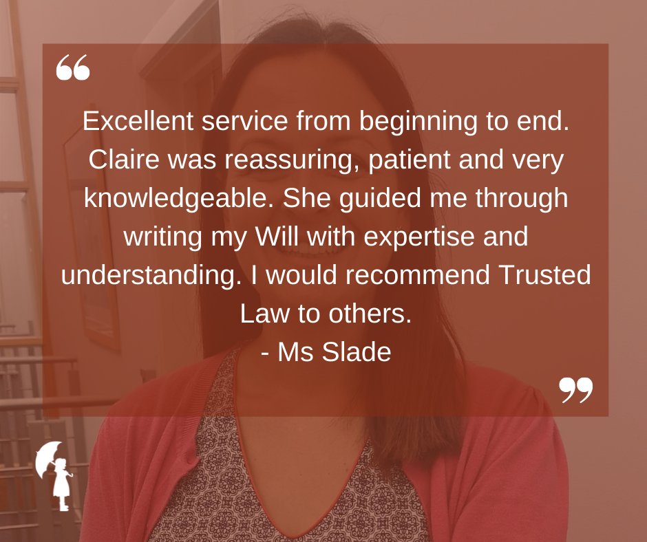 A great review for Claire.

"She guided me through writing my Will with expertise and understanding."