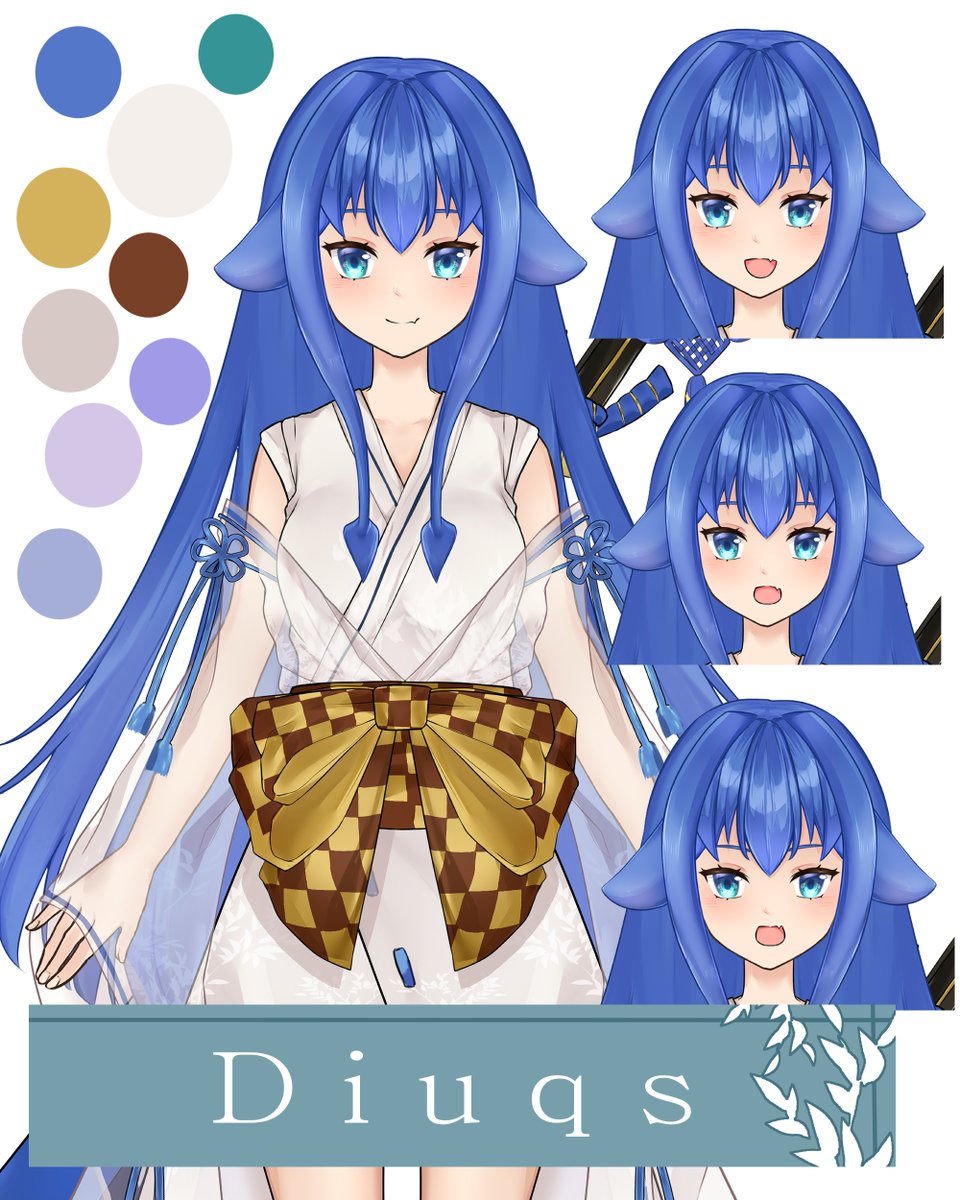 DiuqsM's tweet image. Full body reveal is here!!!! 🎉🎉

Thank you everyone for being so patient! 💞💞
I'm so happy that I can finally show everyone my model and reference sheet made by my mama @Ain_stel ❤️