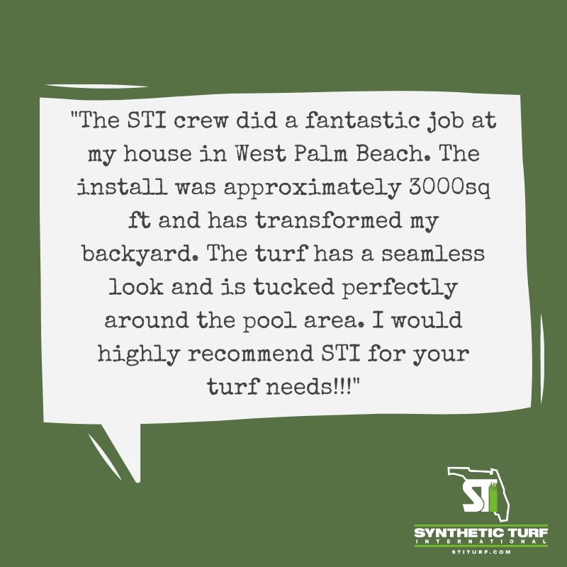 TurfFlorida's tweet photo. Let us know how we can help you with your turf needs!
⭐ ⭐ ⭐ ⭐ ⭐ 
#clienttestimonial #turf #stiflorida https://t.co/BOspQNNHeR