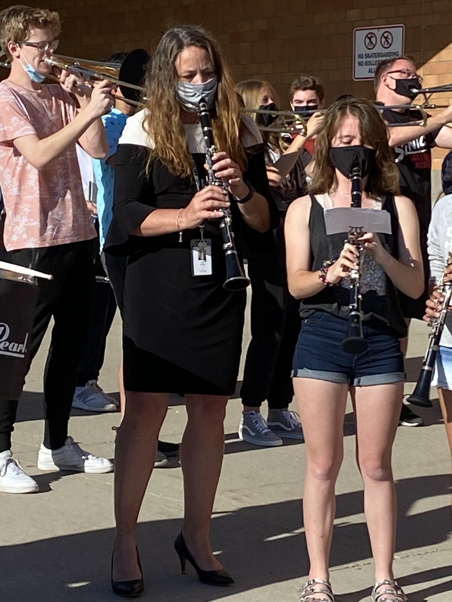 What fun to welcome our students into the building this morning with a bit of music!