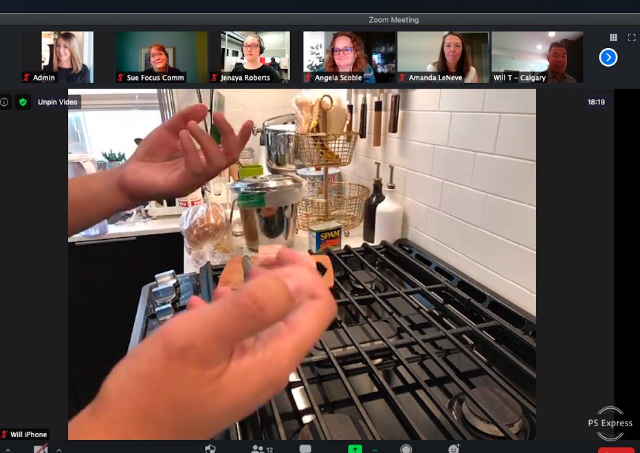 iabc_cwr's tweet photo. It may not be your typical #DineAround but where else can you get a cooking demo from @iabc_cwr Chair @wtigley?? #IABCD2LVirtual https://t.co/tNJ7RFZBvw