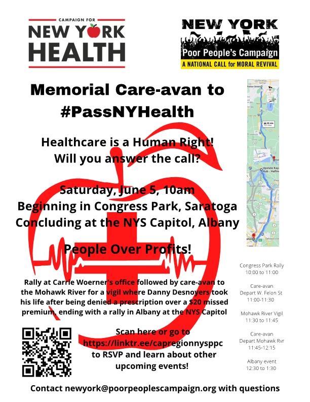 Healthcare is a human right!
In NY we have the chance to rid ourselves of the for-profit insurance industry that took Danny Desnoyer's life over a missed $20 payment.
Join @DesnoyersScott TOMORROW in demanding our lawmakers #PassNYHealth.
Info link: https://t.co/LW36QTFQSb https://t.co/UHf7ol8VdG