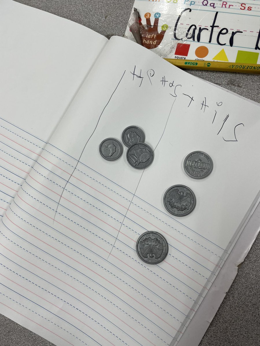 MsWagner14's tweet photo. The kinder babes working to identify the head and tail sides of coins. They loved being able to flip the coins. https://t.co/MC9e1PPvxN