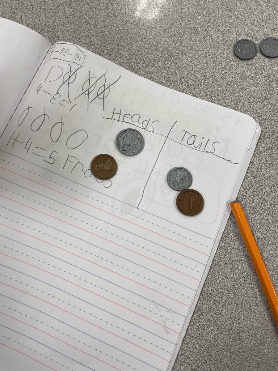 MsWagner14's tweet photo. The kinder babes working to identify the head and tail sides of coins. They loved being able to flip the coins. https://t.co/MC9e1PPvxN