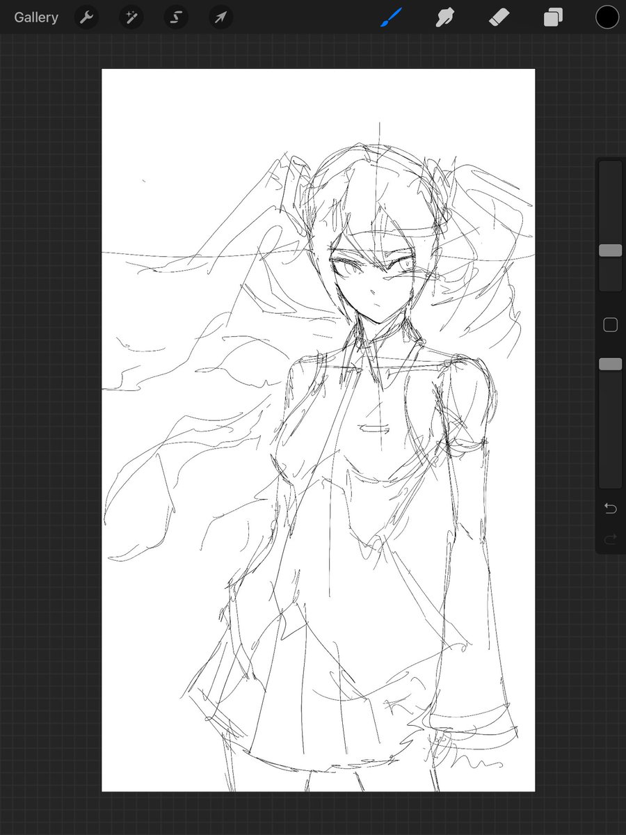 When u have noone else to draw, draw miku 