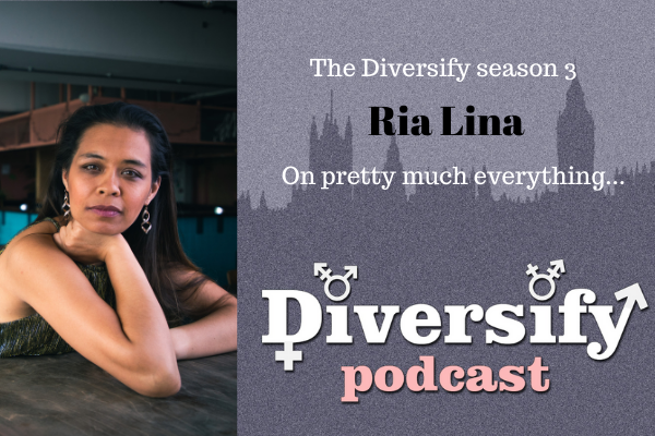 DiversifyPod's tweet photo. In an apt season finale for Diversify podcast, Holly and Kate sit down with the hilarious @rialina_  and discuss...pretty much everything! https://t.co/Uv4nuxY9Qn