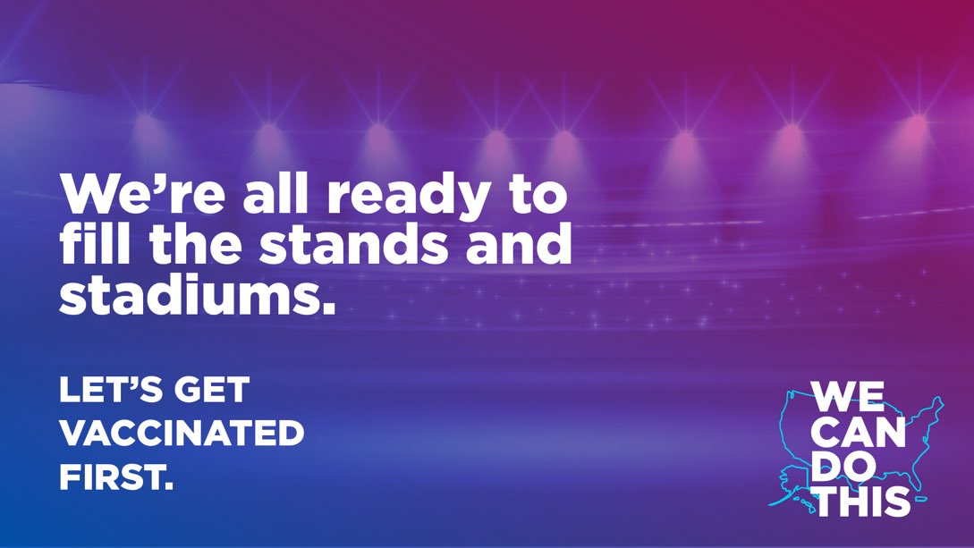 Get your COVID-19 vaccine so you can get back to watching your favorite sports with us! Learn more at vaccines.gov #WeCanDoThis