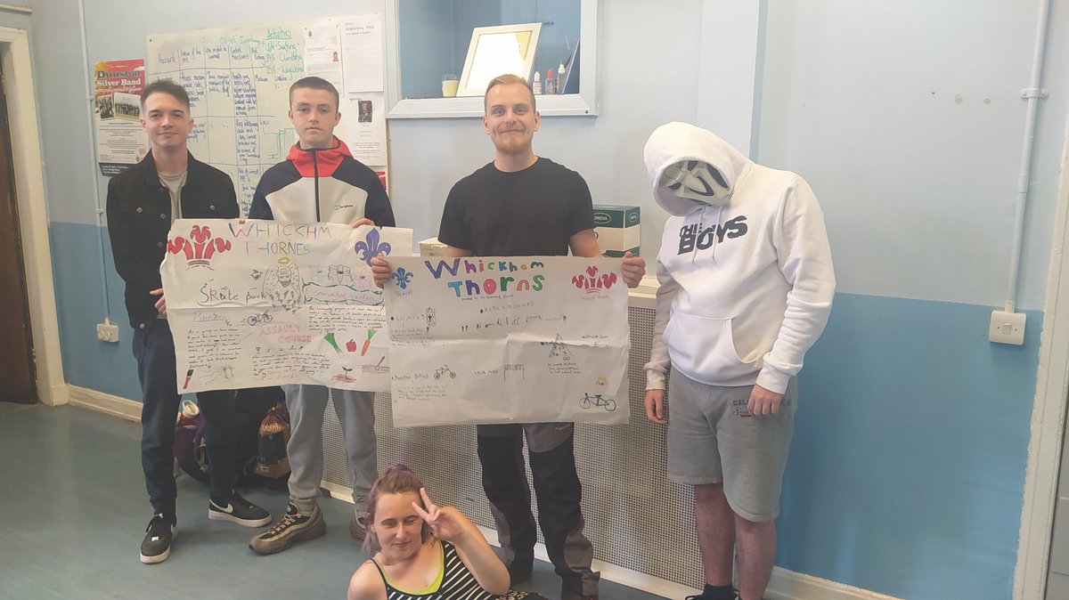 After all the hard work the team finally gave their presentation for <a href="/thekeytweets/">The Key</a> and we now have the funding to do our big project with <a href="/WhickhamThorns/">Whickham Thorns</a> (we didn't wear scary masks for the presentation 👍) We can't wait to get started!! #Dunston #PrincesTrust #GetInvolved