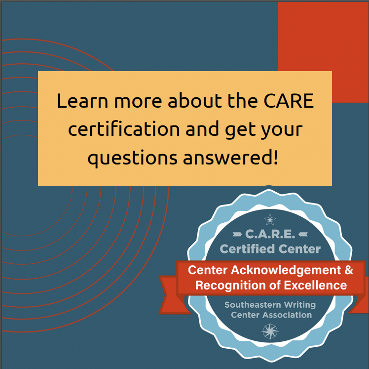 SWCA_WC's tweet photo. Sign up today for Monday's virtual SWCA CARE webinar, 10-11 am EST! The webinars will cover how certification can be an asset to your center as well as how to compile and submit your application. Centers outside of the SWCA region are welcome!  Sign up at https://t.co/CziiHQYi7k https://t.co/wV0DEeQHrP