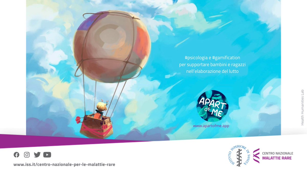 HHLab_ISS's tweet photo. 💜 #giocare con una #app può aiutare a #elaborare un #lutto?
📱#psicologia e #gamification si contaminano in @apartofmeapp.italia: il #gioco per #bambini e #adolescenti (>11anni), scaricabile gratuitamente per #ios e #android
👉 https://t.co/ayCRCmqLLt

#healthhumanities #salute https://t.co/QKLPHQIR76
