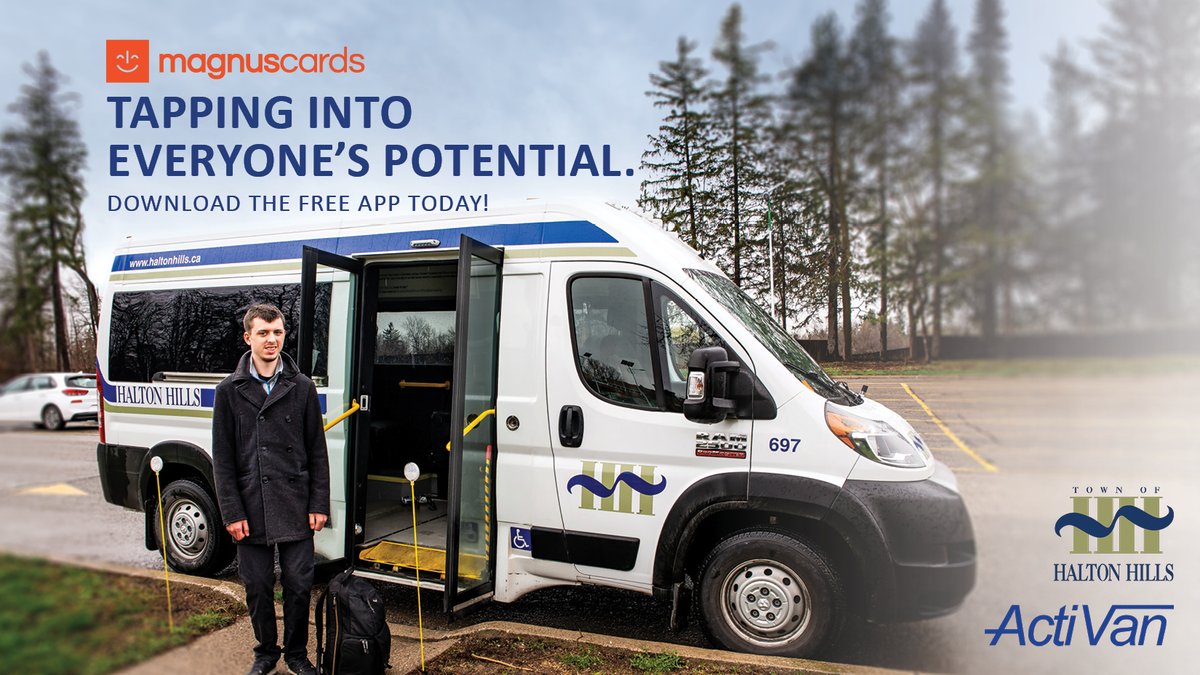 _HaltonHills's tweet photo. The ActiVan #MagnusCards include activities such as buying tickets, booking a trip, registering for ActiVan, using the Taxi Scrip Program &amp; having a safe ride. Public Transit benefits everyone &amp; #AccessAbility for all is essential. #AccessibleCanada #LeavingNoOneBehind https://t.co/qJgIYL9pMZ